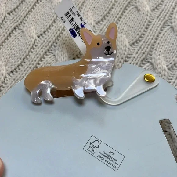 NWT hair clips. Dogs. Boston terrier & corgi 2.5-3” long. Teeth. hairdos. Twist - Picture 7 of 9